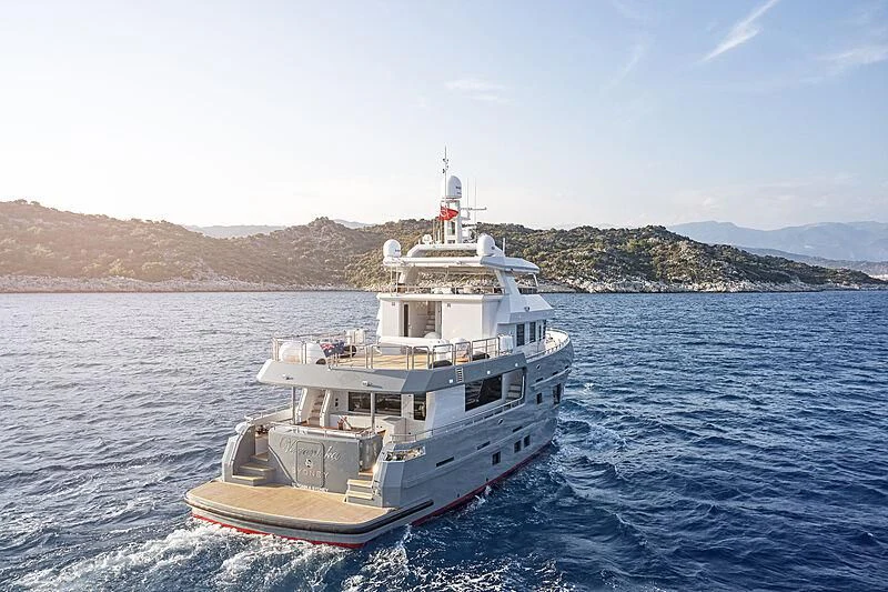 a boat in the water aboard VERONIKA Yacht for Sale
