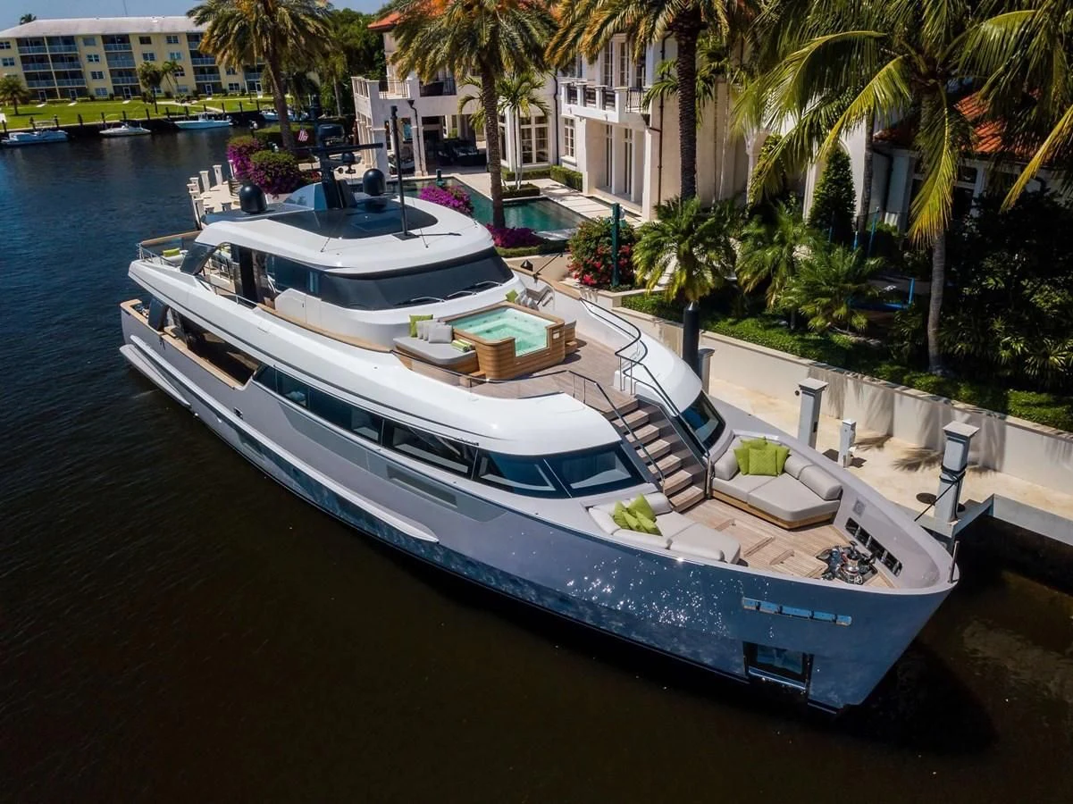 a boat on the water aboard PEARL Yacht for Sale