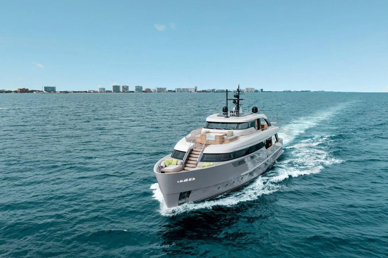 a boat on the water aboard PEARL Yacht for Sale