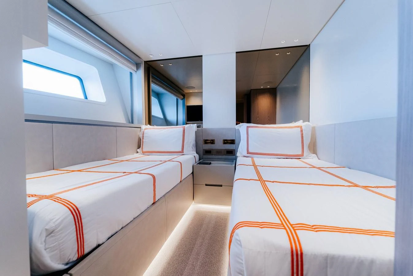 inside of a train aboard PEARL Yacht for Sale