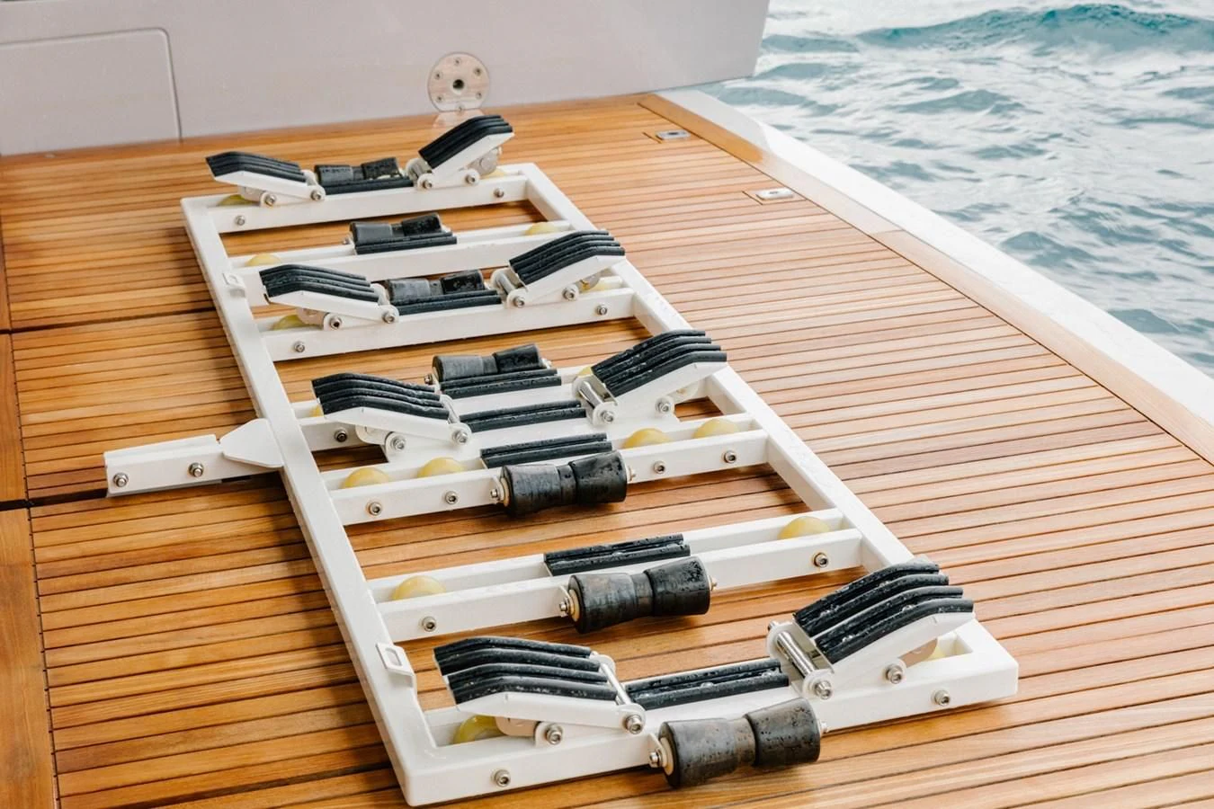 a model of a space ship aboard PEARL Yacht for Sale