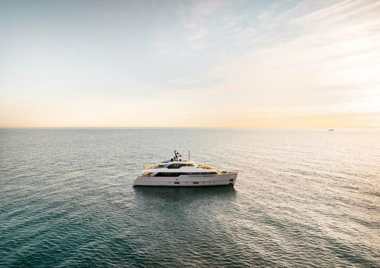 a boat in the water aboard PEARL Yacht for Sale