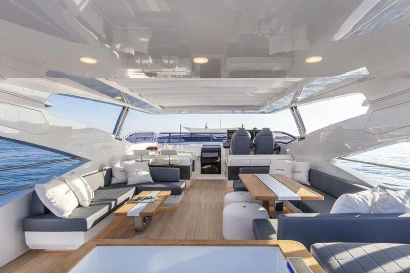 inside of a jet aboard PEARL Yacht for Sale