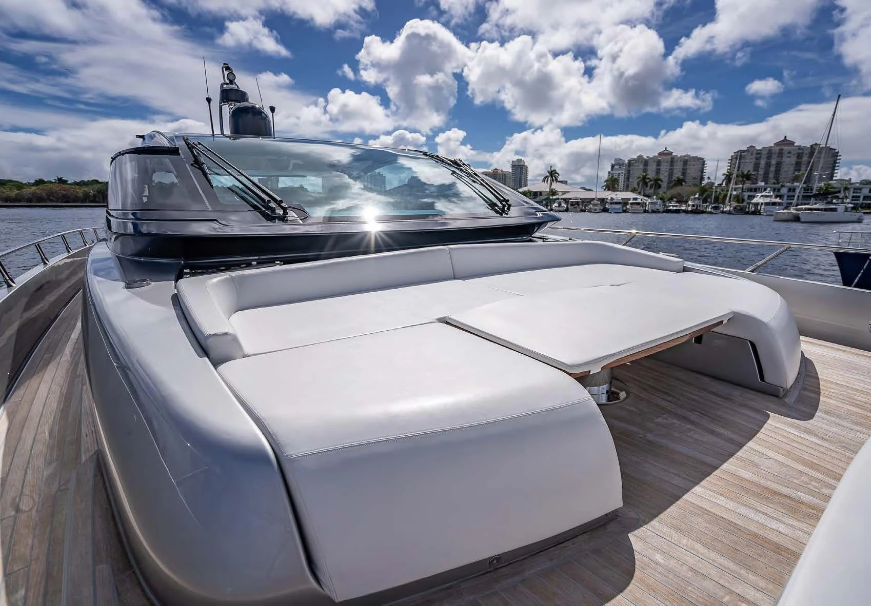 a boat on a deck aboard JACQPOT Yacht for Sale
