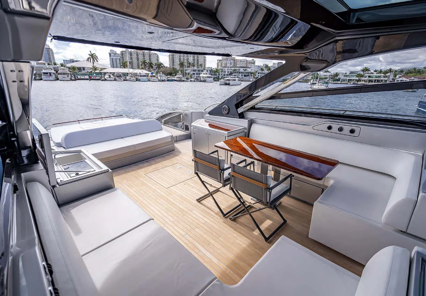 a boat on the water aboard JACQPOT Yacht for Sale
