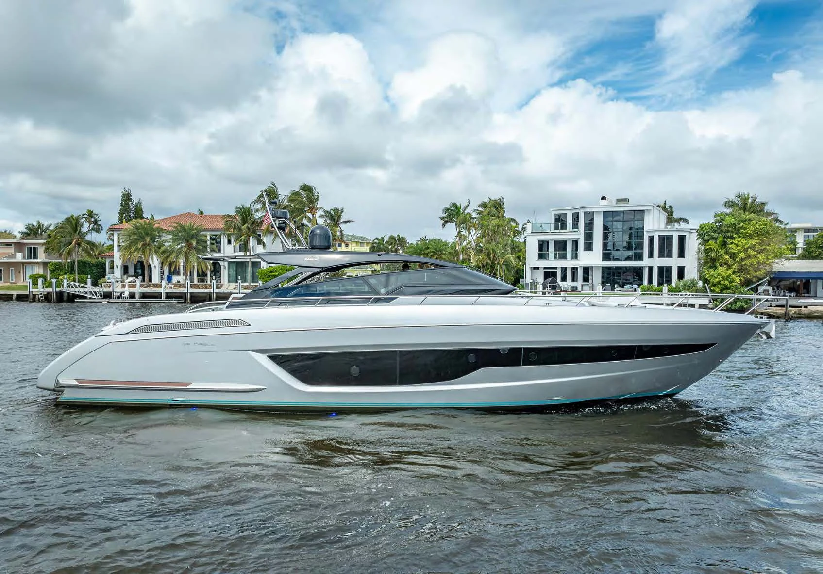 a boat on the water aboard JACQPOT Yacht for Sale