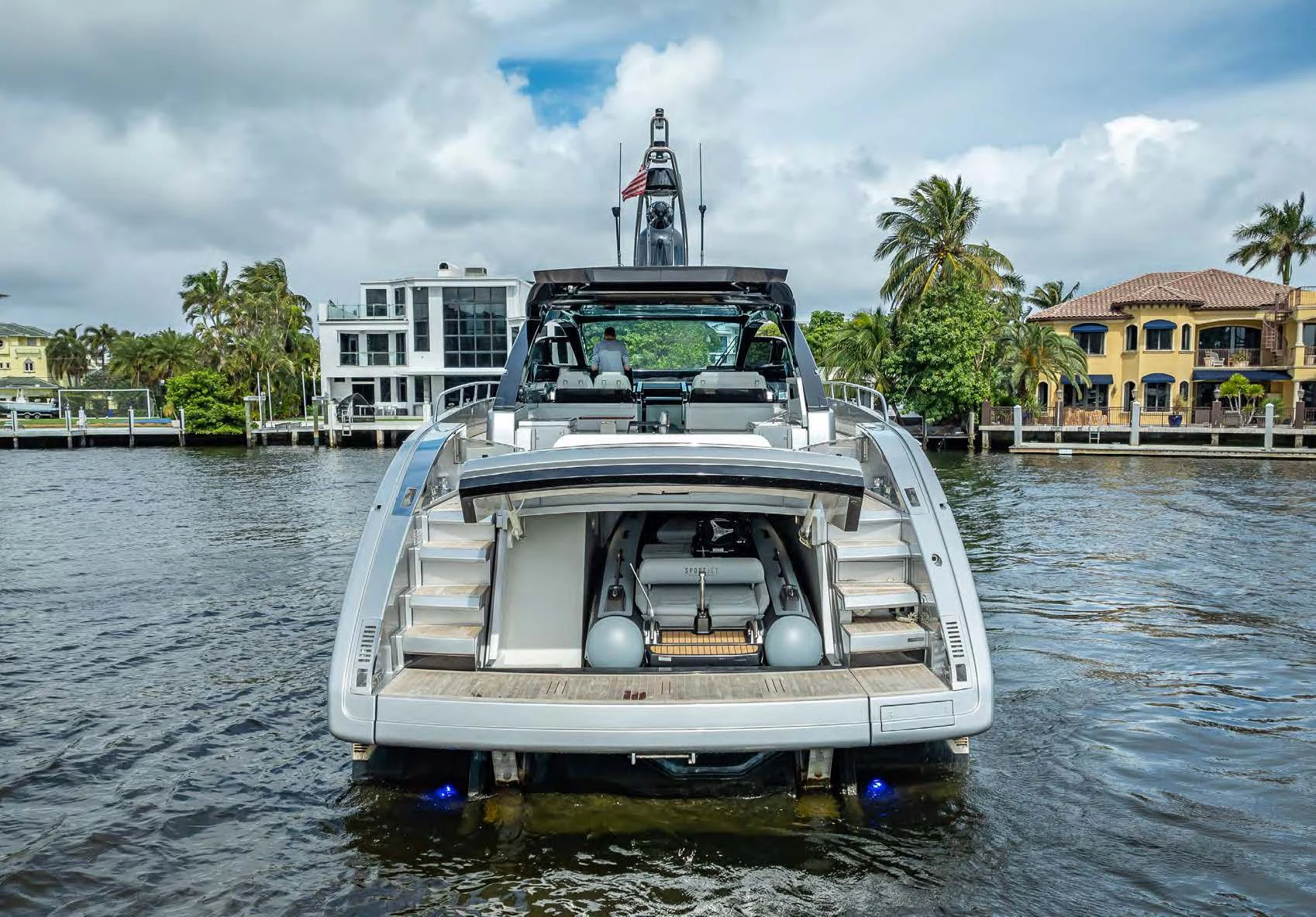 a boat in the water aboard JACQPOT Yacht for Sale