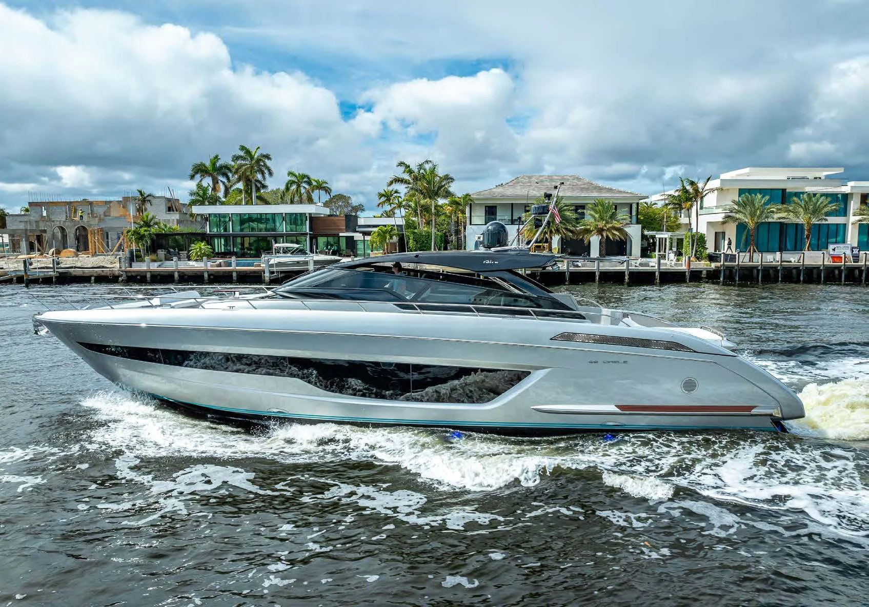 a boat on the water aboard JACQPOT Yacht for Sale