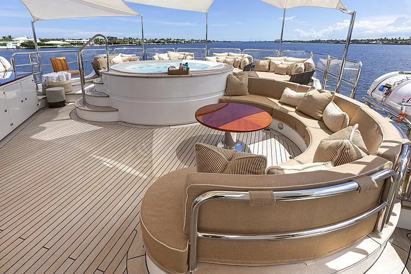 a boat on a deck aboard GROOVER Yacht for Sale