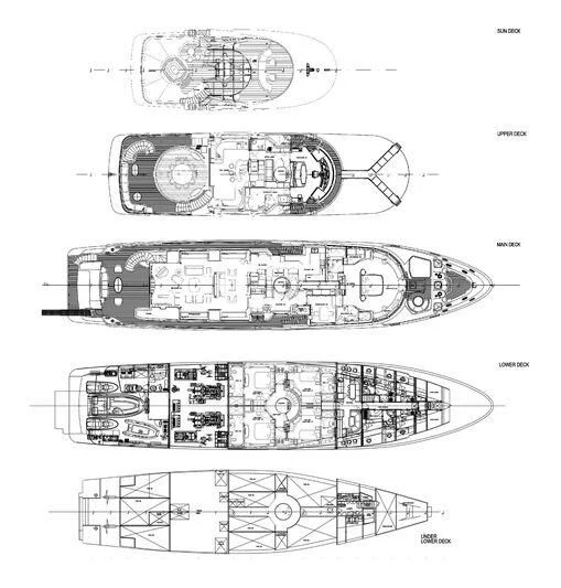 diagram, engineering drawing aboard GROOVER Yacht for Sale