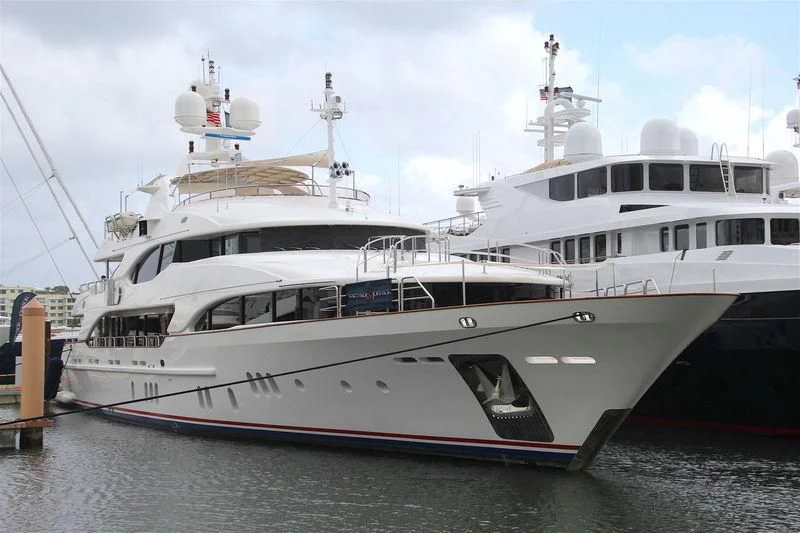 a couple of large white boats aboard GROOVER Yacht for Sale