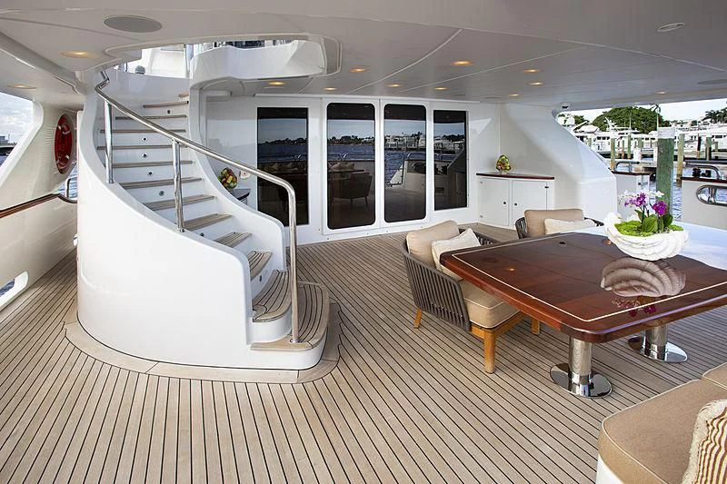 a white bed in a room aboard GROOVER Yacht for Sale