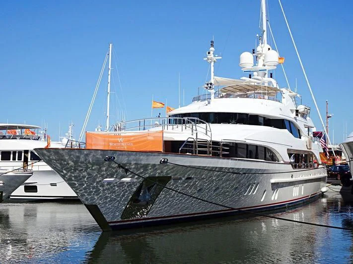 a large boat docked aboard GROOVER Yacht for Sale