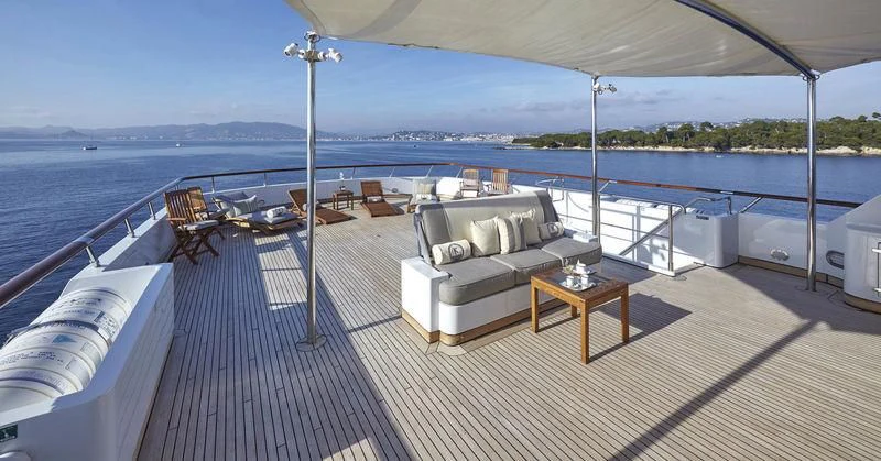 a boat on the water aboard AZUL V Yacht for Charter