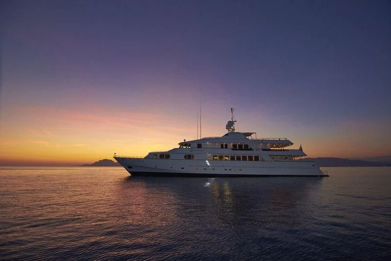 a boat in the water aboard AZUL V Yacht for Charter