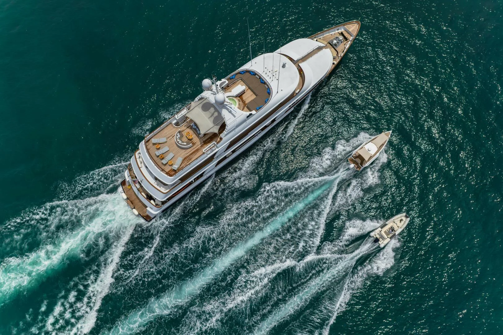 a space ship in the ocean aboard AZUL V Yacht for Charter