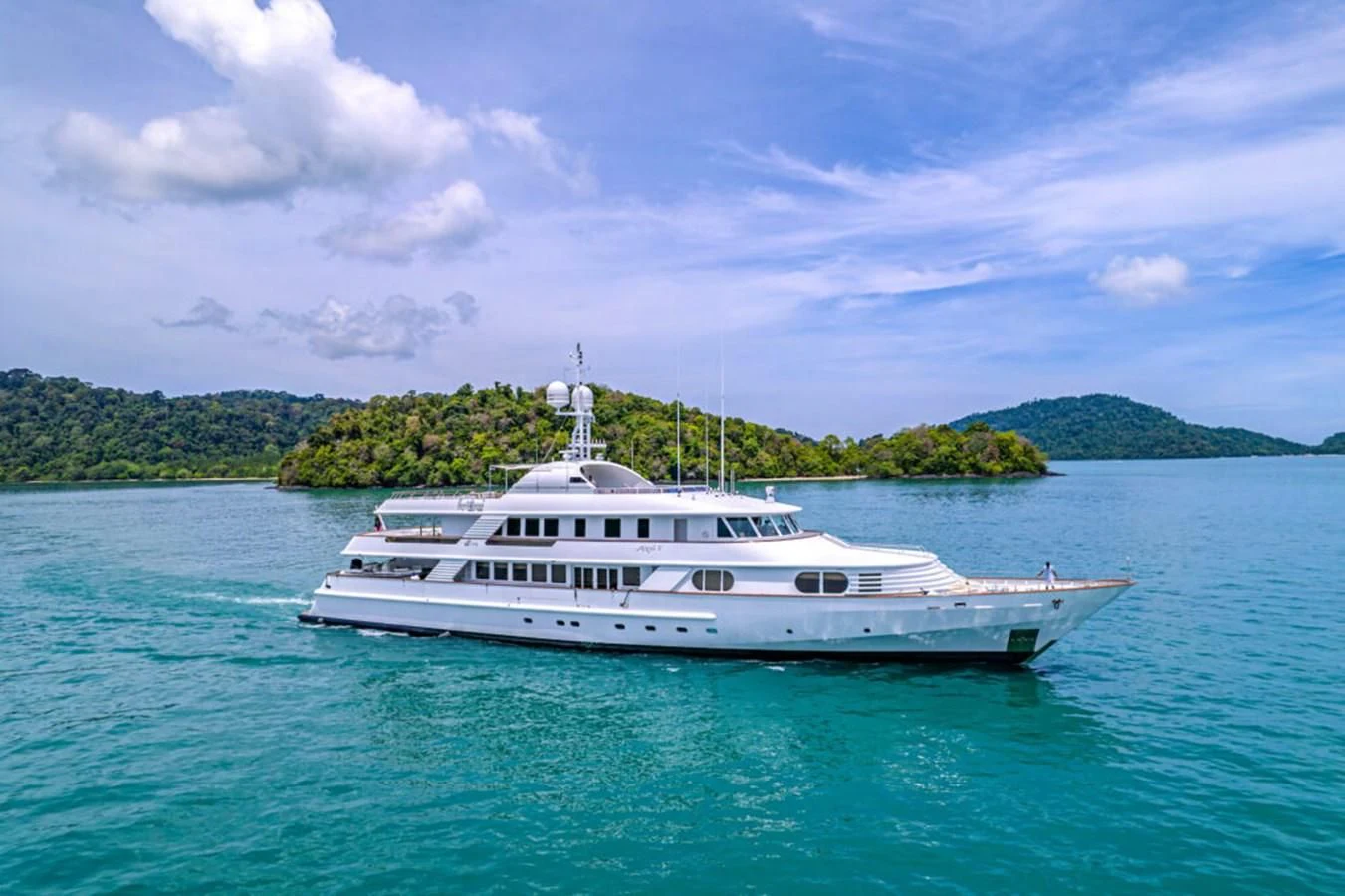 a boat in the water aboard AZUL V Yacht for Charter