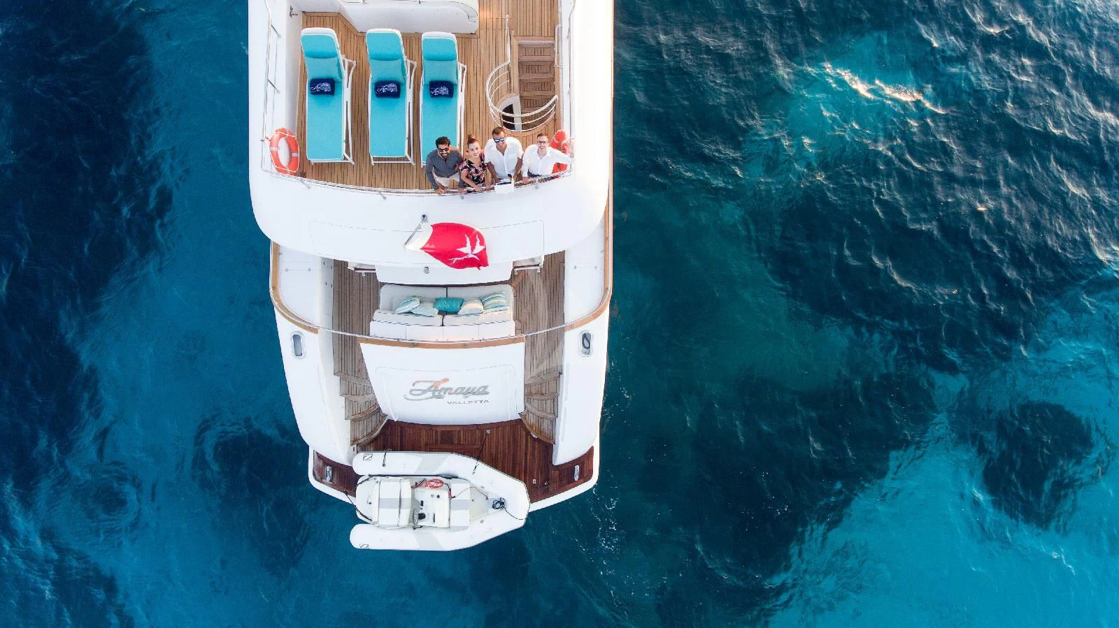 a boat in the water aboard AMAYA Yacht for Sale