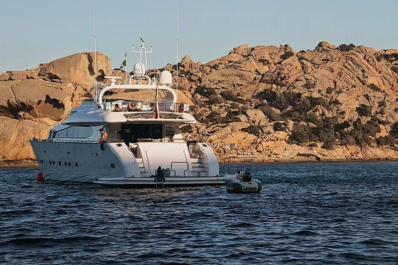 a boat in the water aboard AMAYA Yacht for Sale