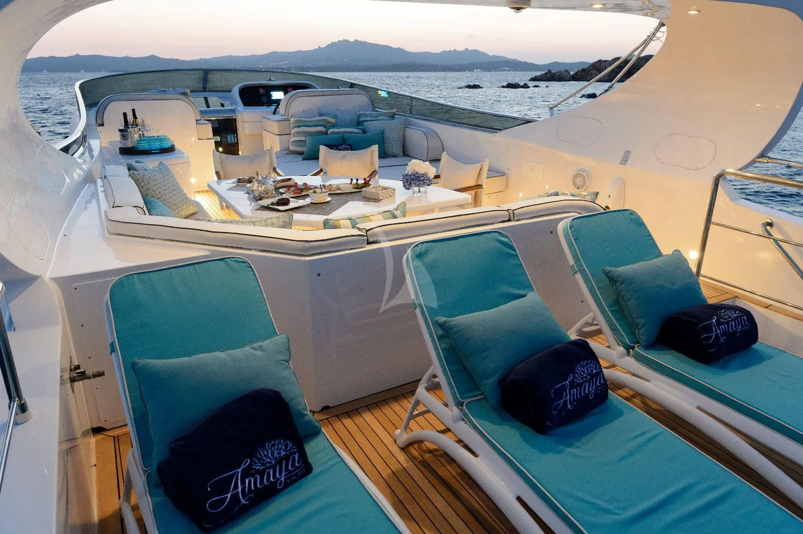 a cockpit of an airplane aboard AMAYA Yacht for Sale