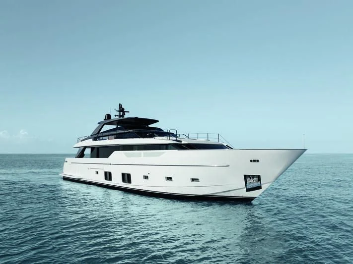 a white yacht in the water aboard PANAME Yacht for Sale