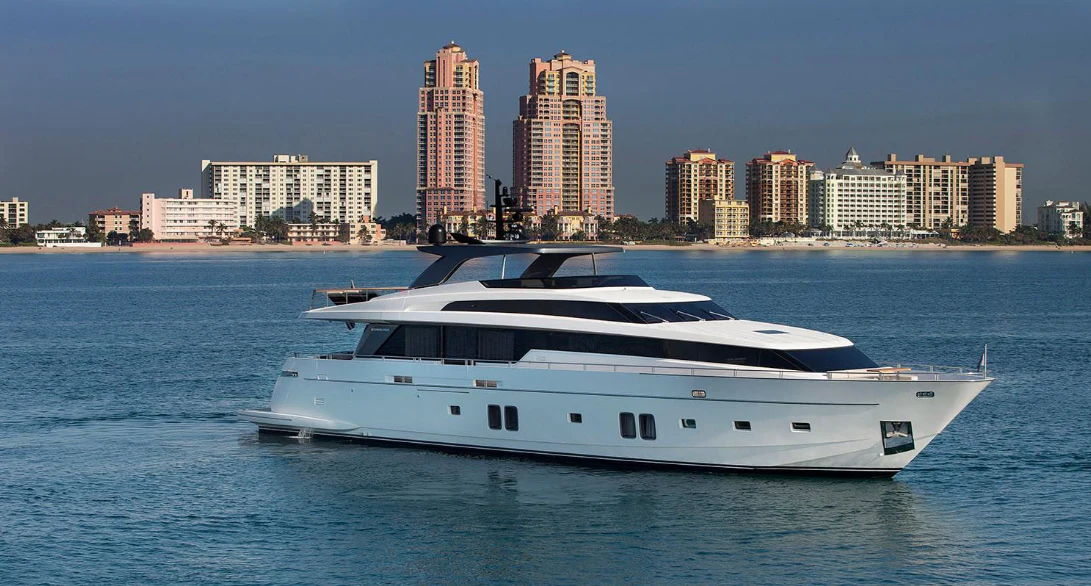 a white yacht in the water aboard PANAME Yacht for Sale