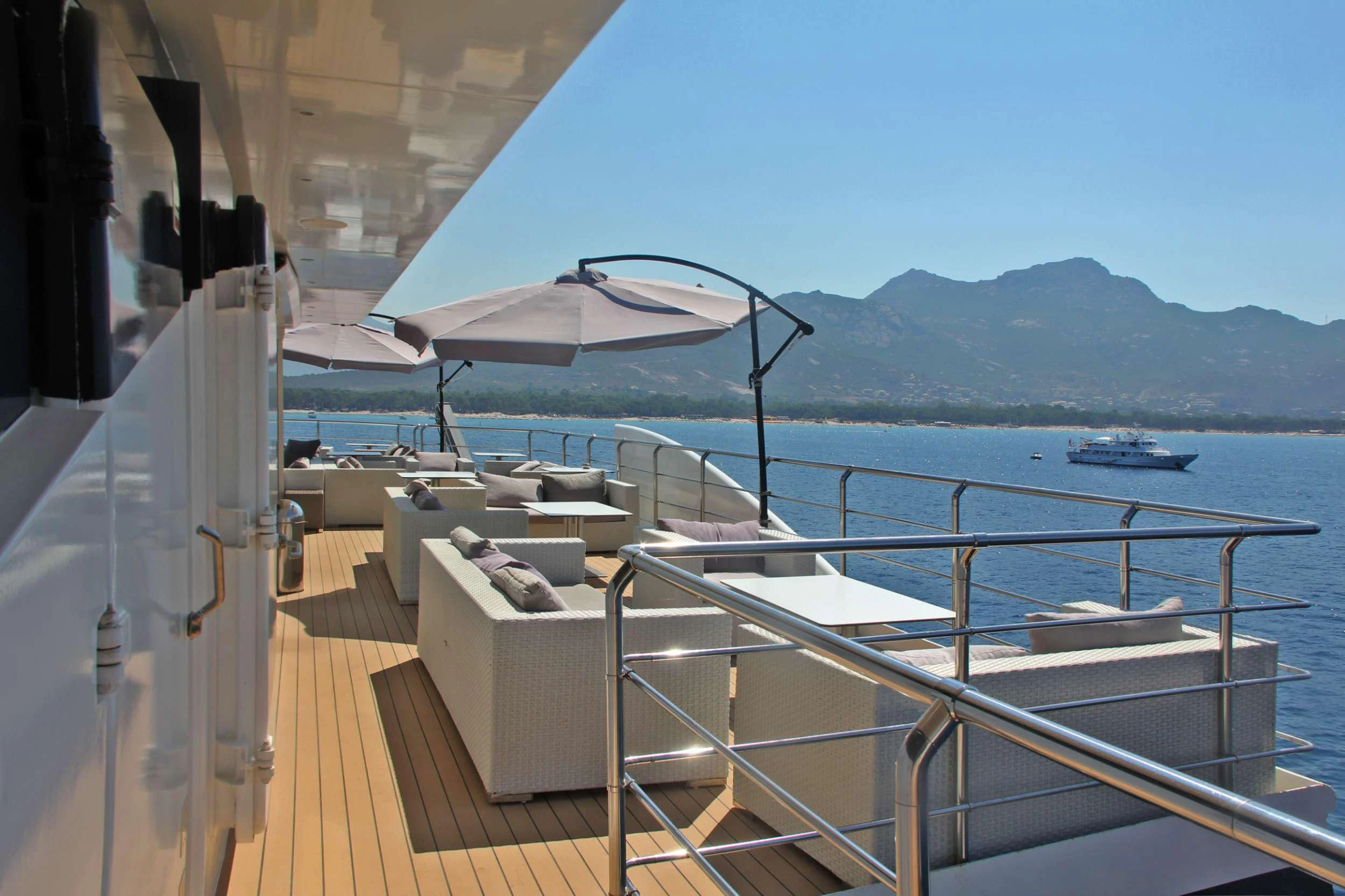 a boat on the water aboard VARIETY VOYAGER Yacht for Sale