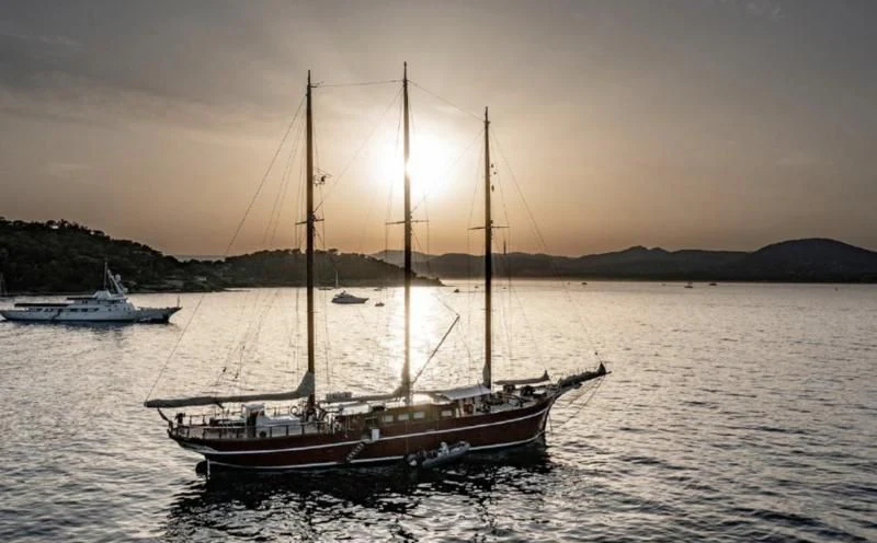 a boat in the water aboard FRANCESCO PETRARCA Yacht for Sale