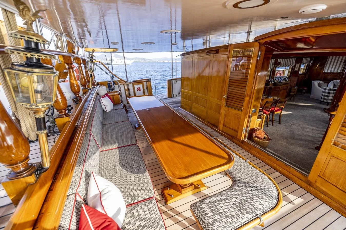 inside of a building aboard FRANCESCO PETRARCA Yacht for Sale