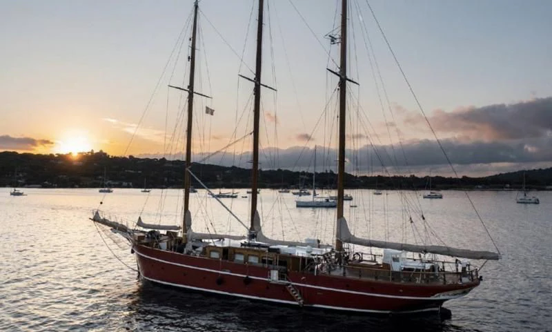 a boat in the water aboard FRANCESCO PETRARCA Yacht for Sale