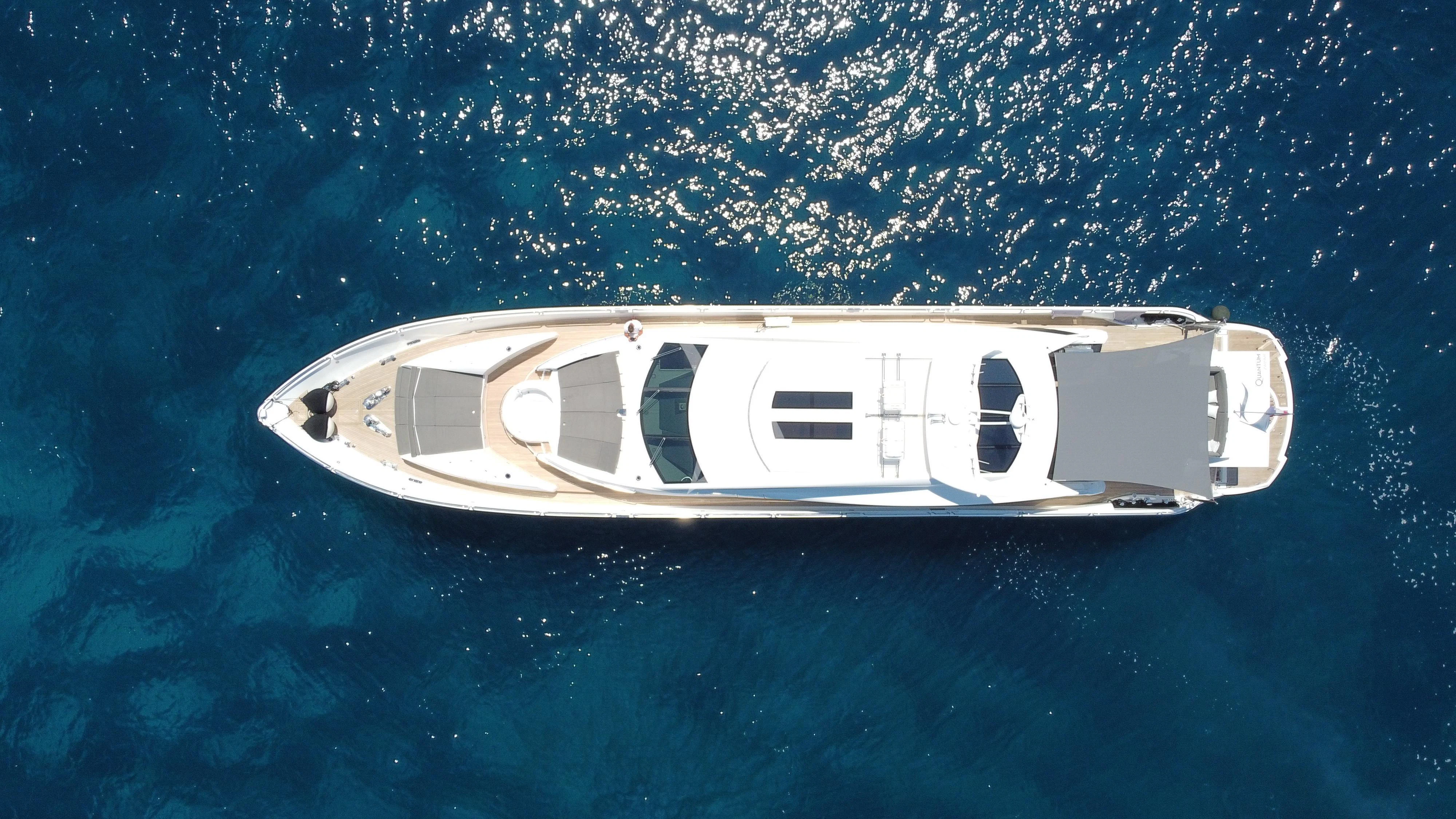 a boat in the water aboard QUANTUM Yacht for Sale