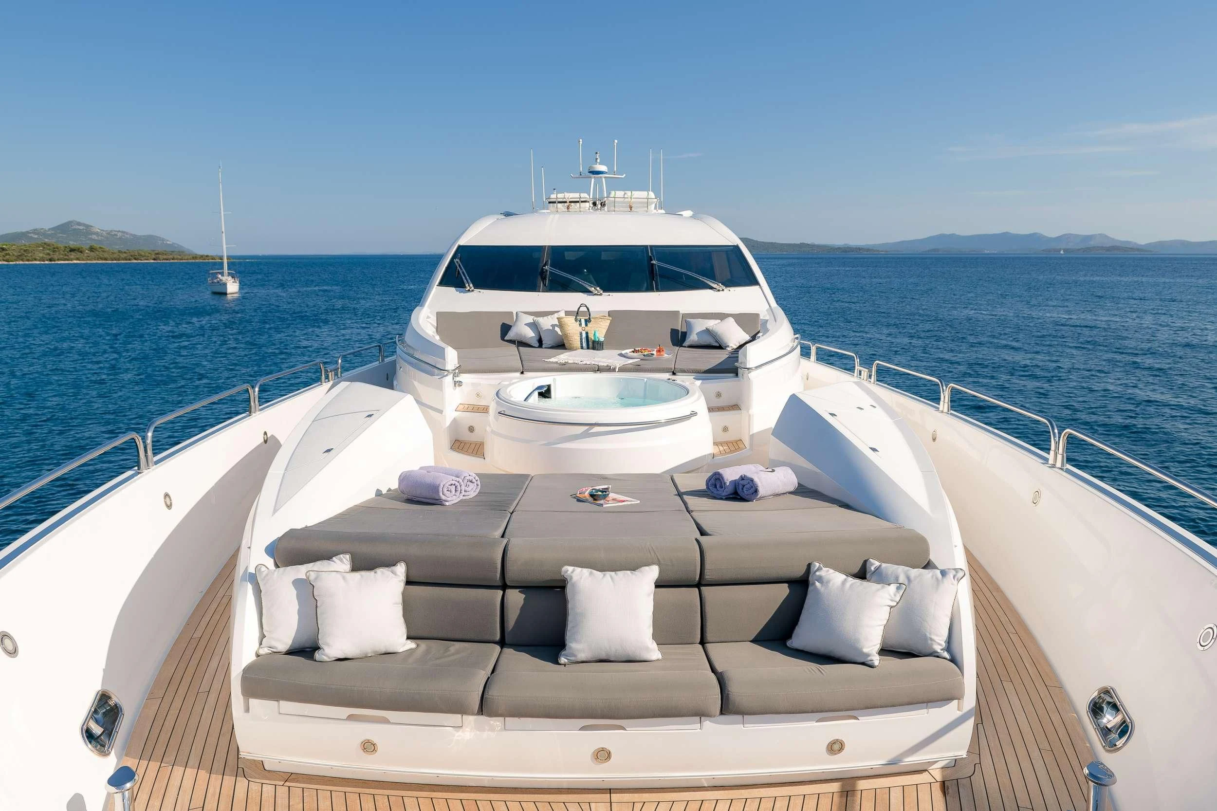 a boat on the water aboard QUANTUM Yacht for Sale