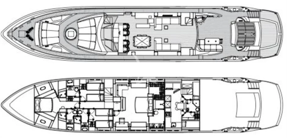 diagram, engineering drawing aboard QUANTUM Yacht for Sale