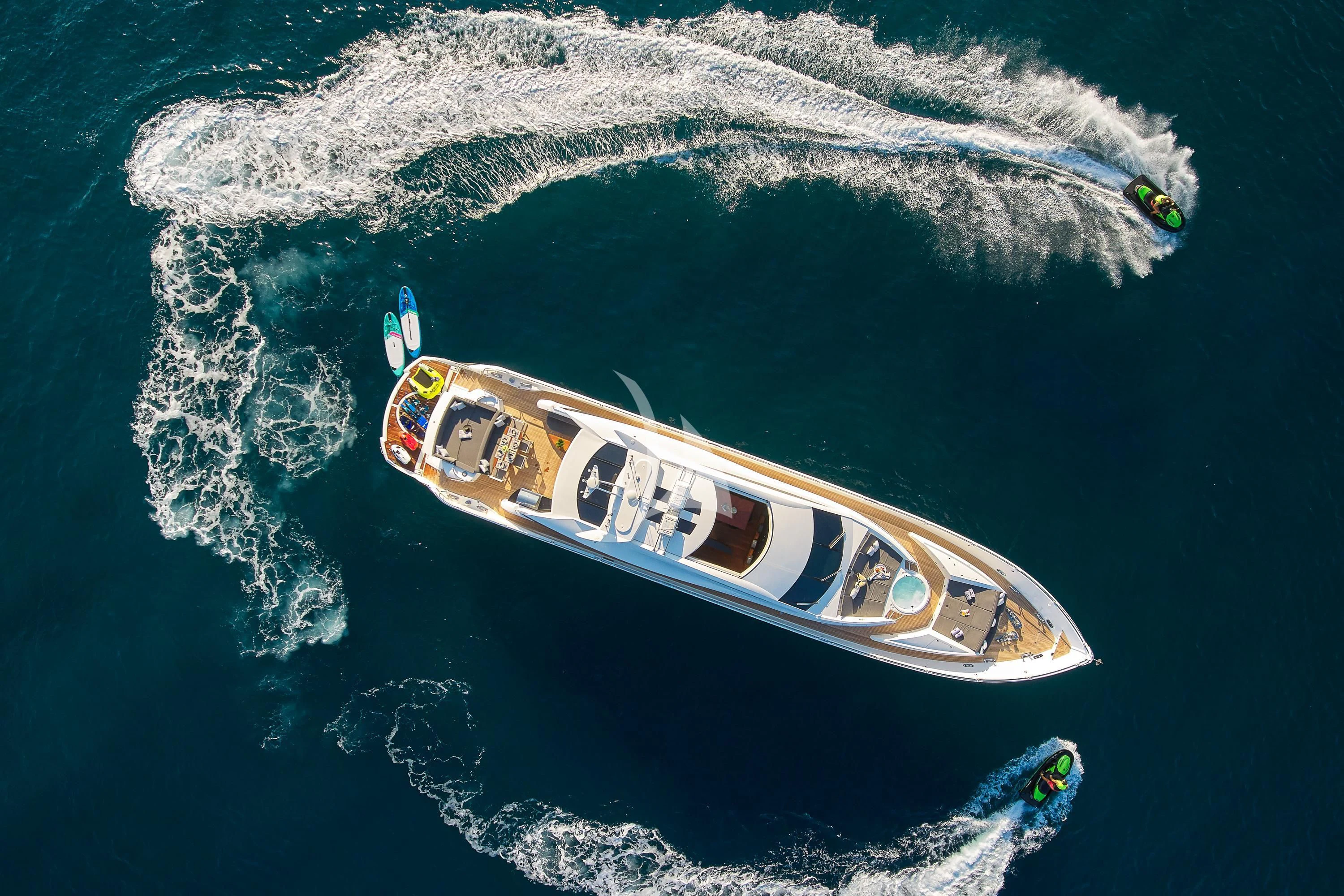 a boat in the water aboard QUANTUM Yacht for Sale
