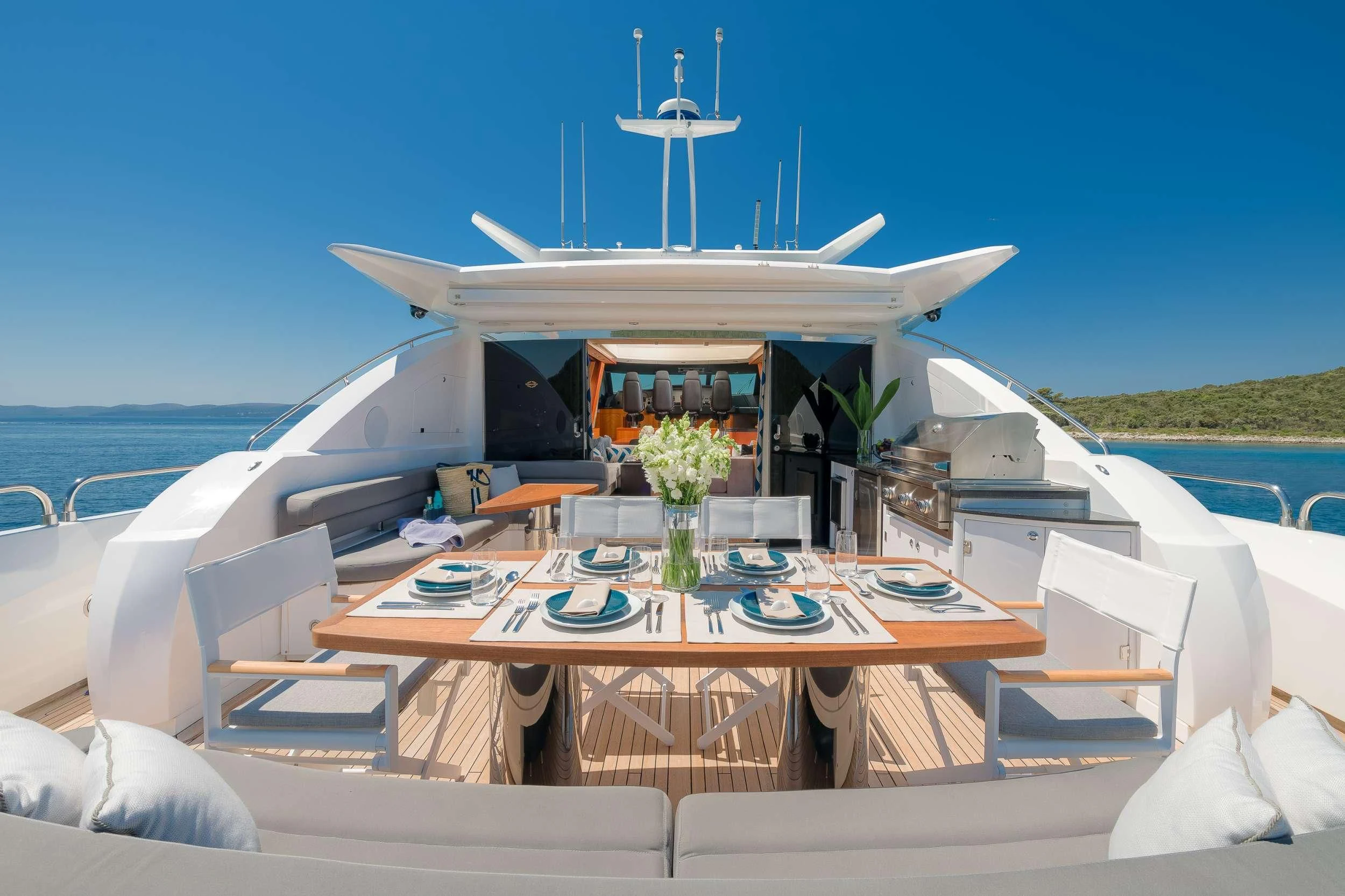 a boat on the water aboard QUANTUM Yacht for Sale