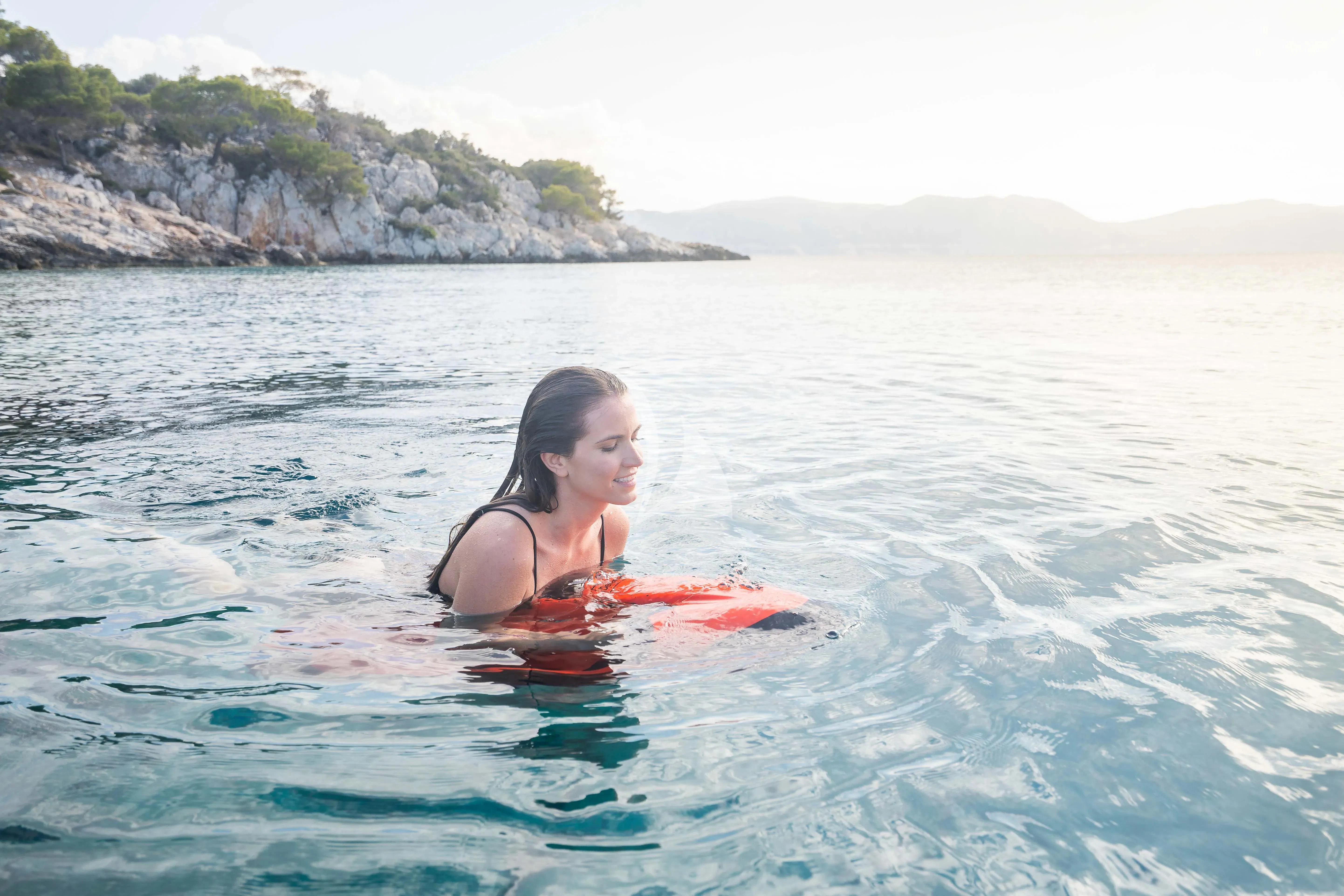 a person in the ocean aboard KOUKLES Yacht for Sale