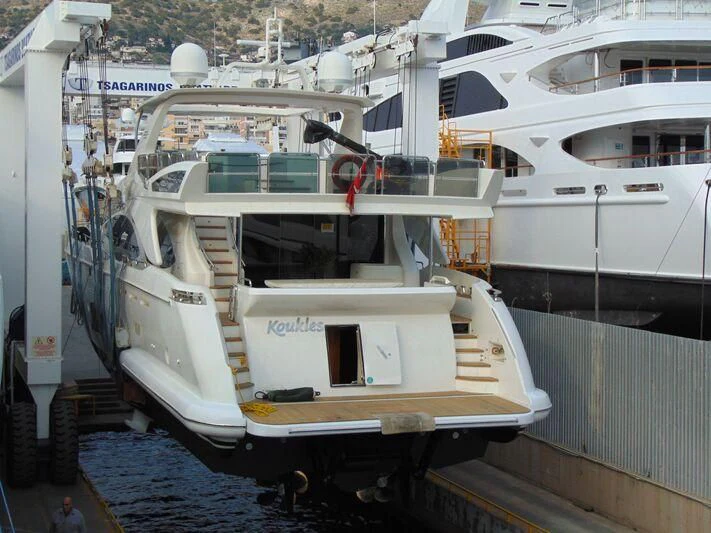 a boat on a dock aboard KOUKLES Yacht for Sale