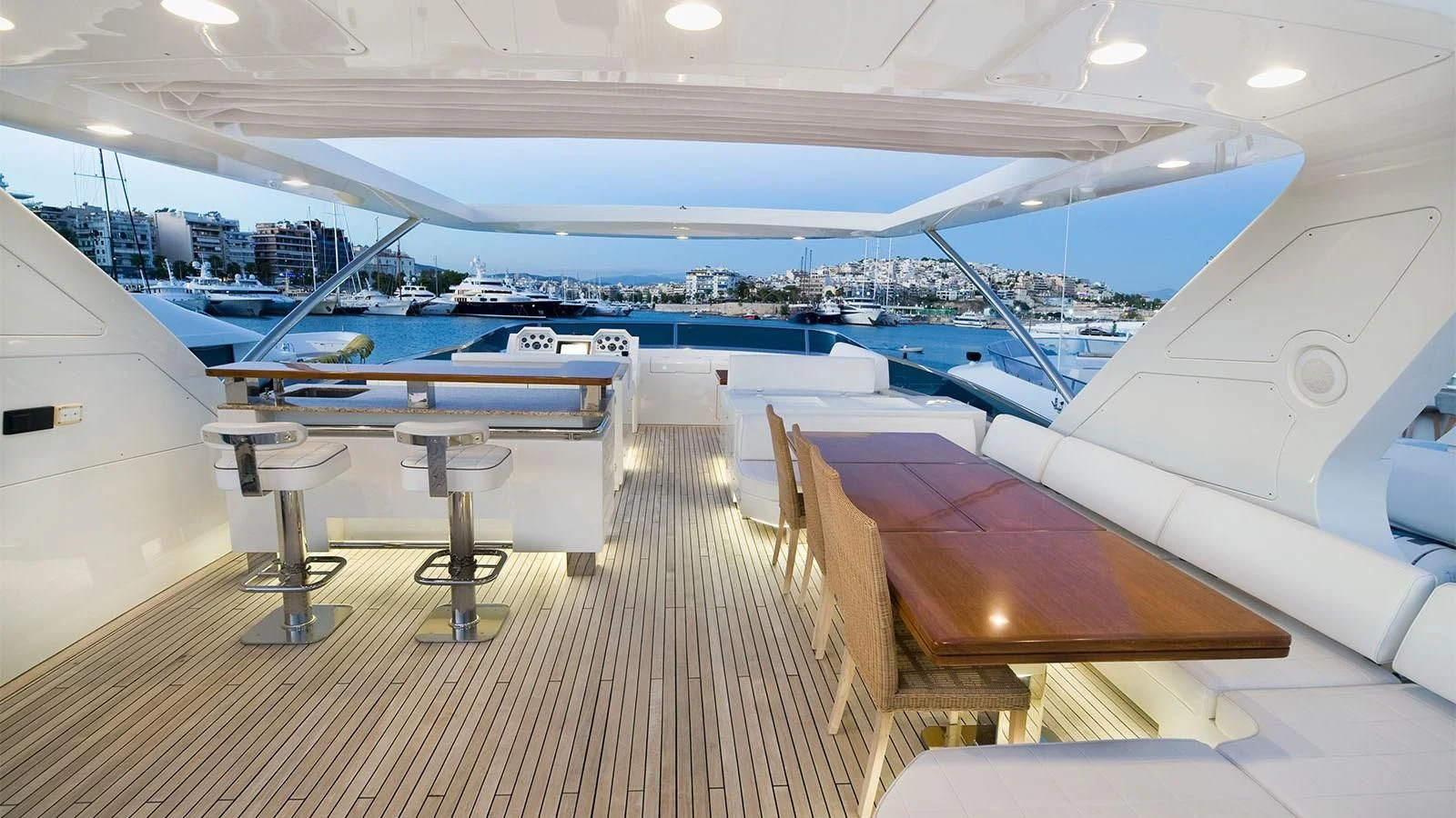 inside of a building with a pool aboard KOUKLES Yacht for Sale