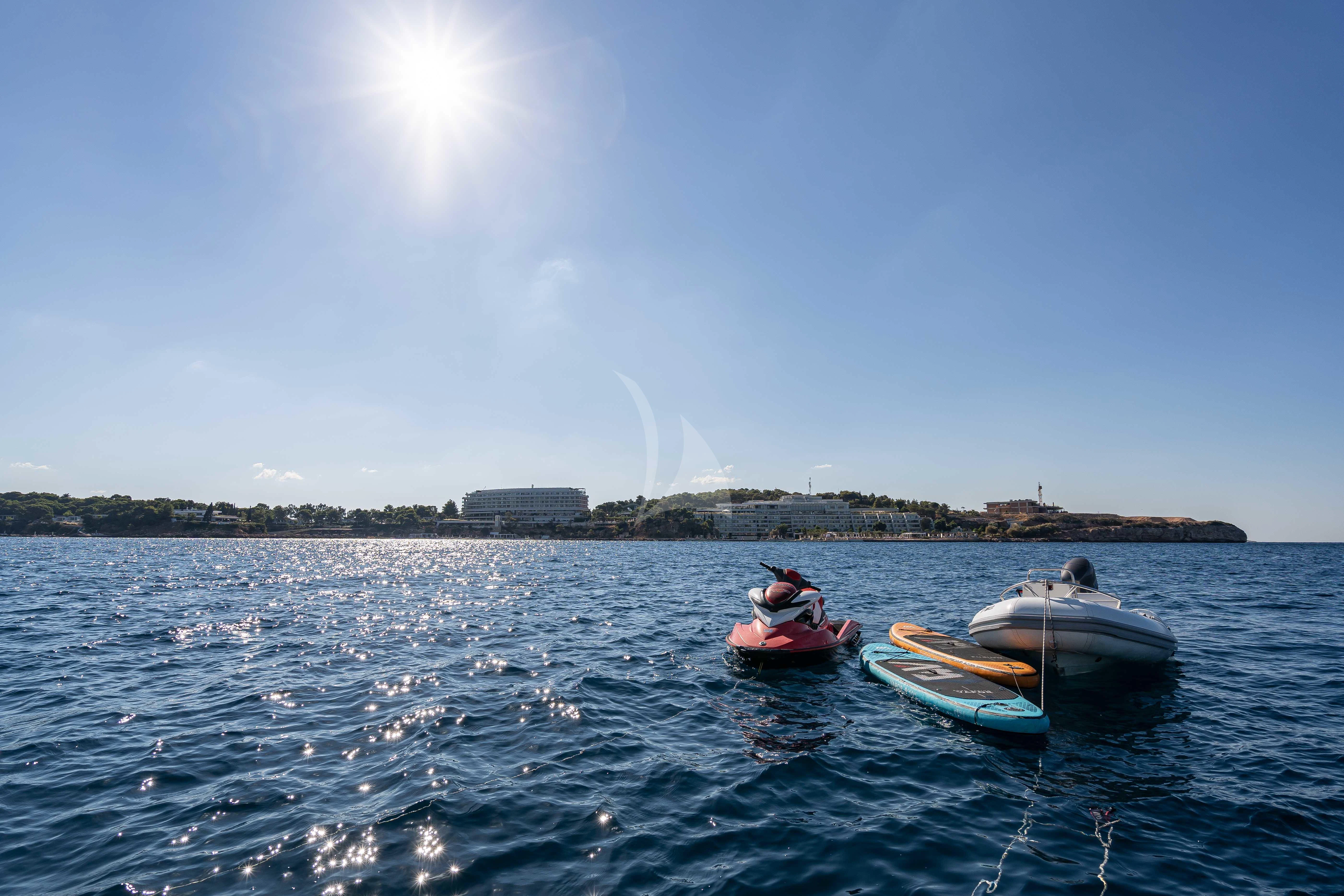 a group of boats in the water aboard KOUKLES Yacht for Sale