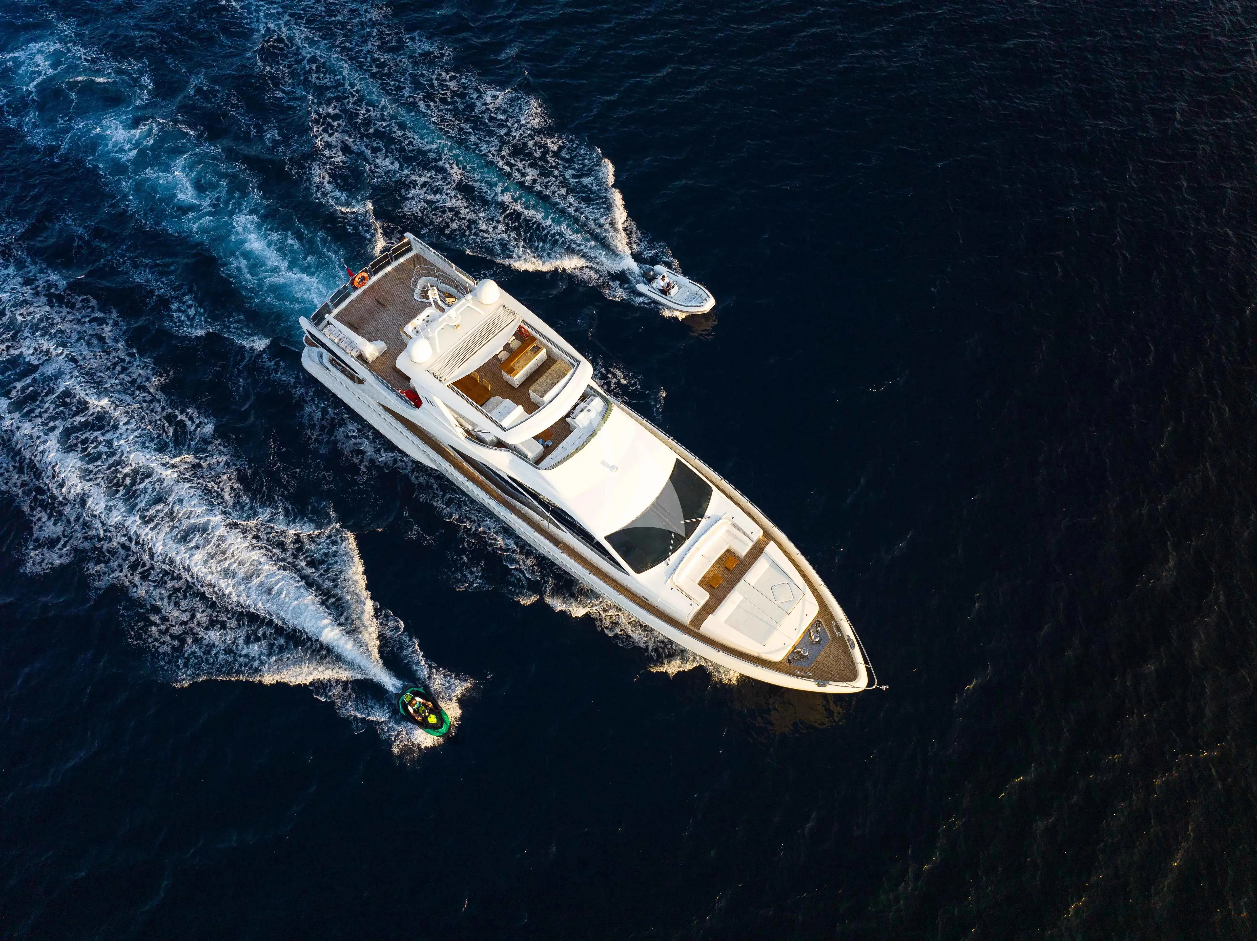 a high angle view of a ship aboard KOUKLES Yacht for Sale