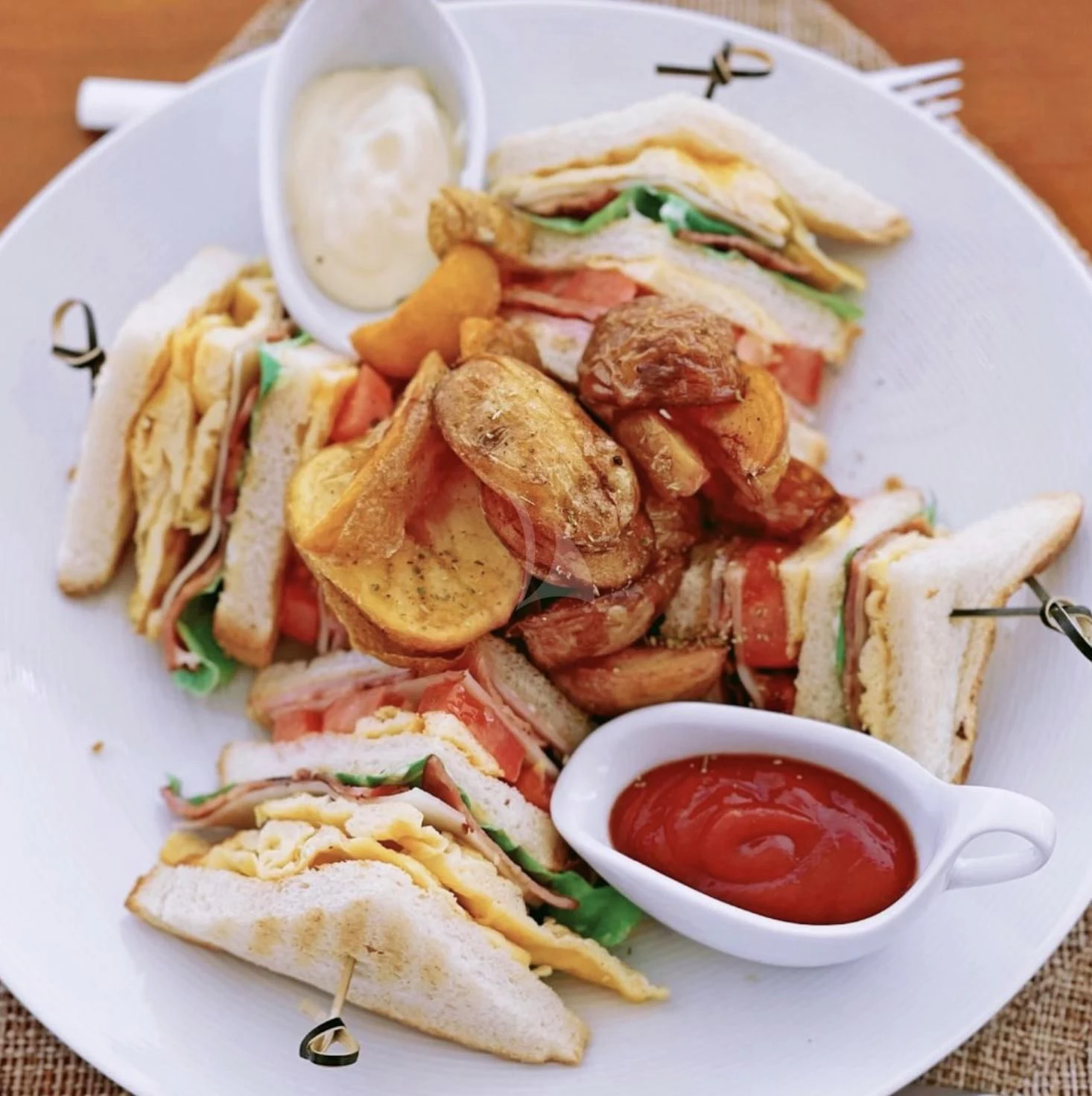 a plate of food aboard KOUKLES Yacht for Sale