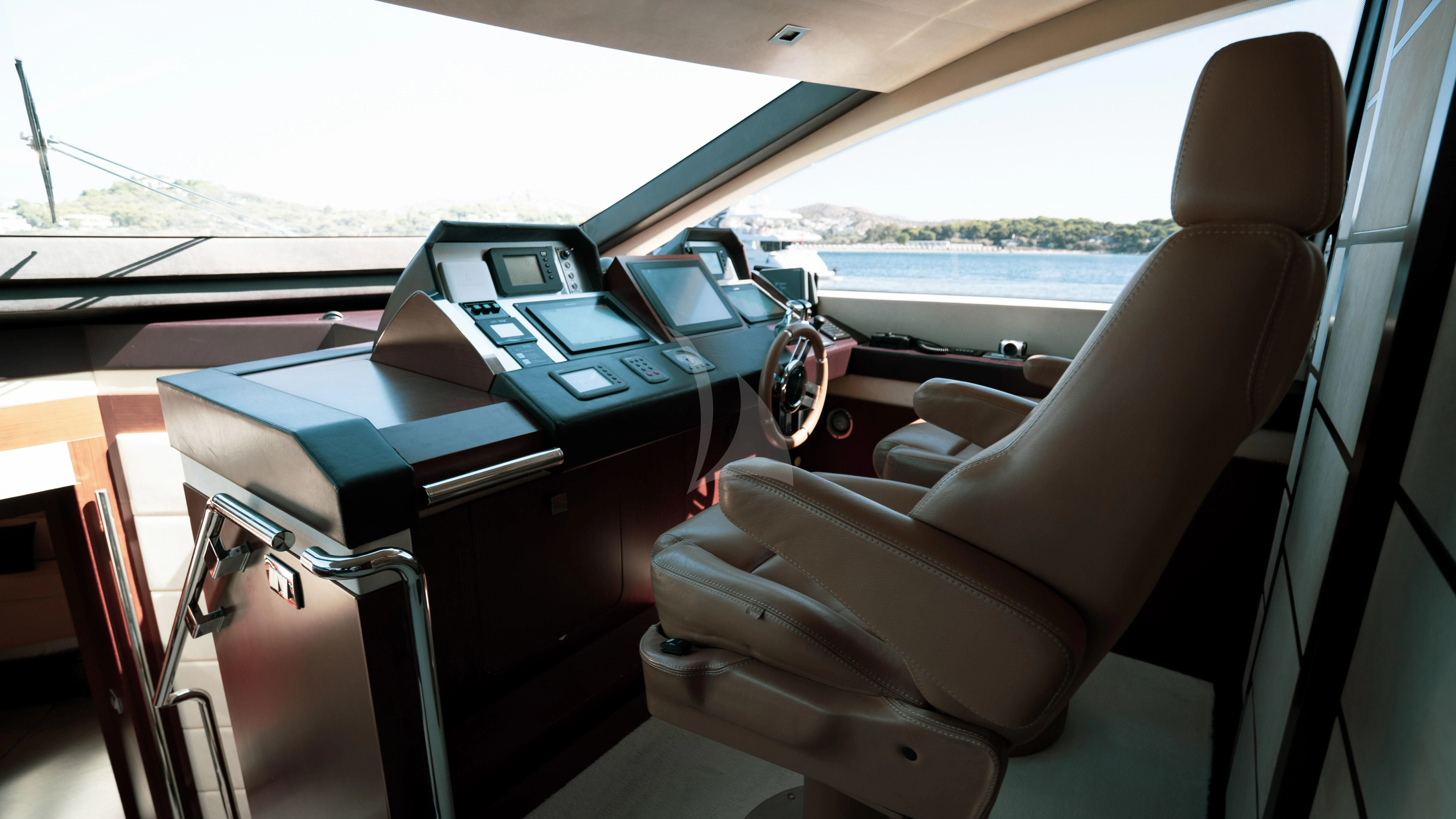 inside of a car aboard KOUKLES Yacht for Sale