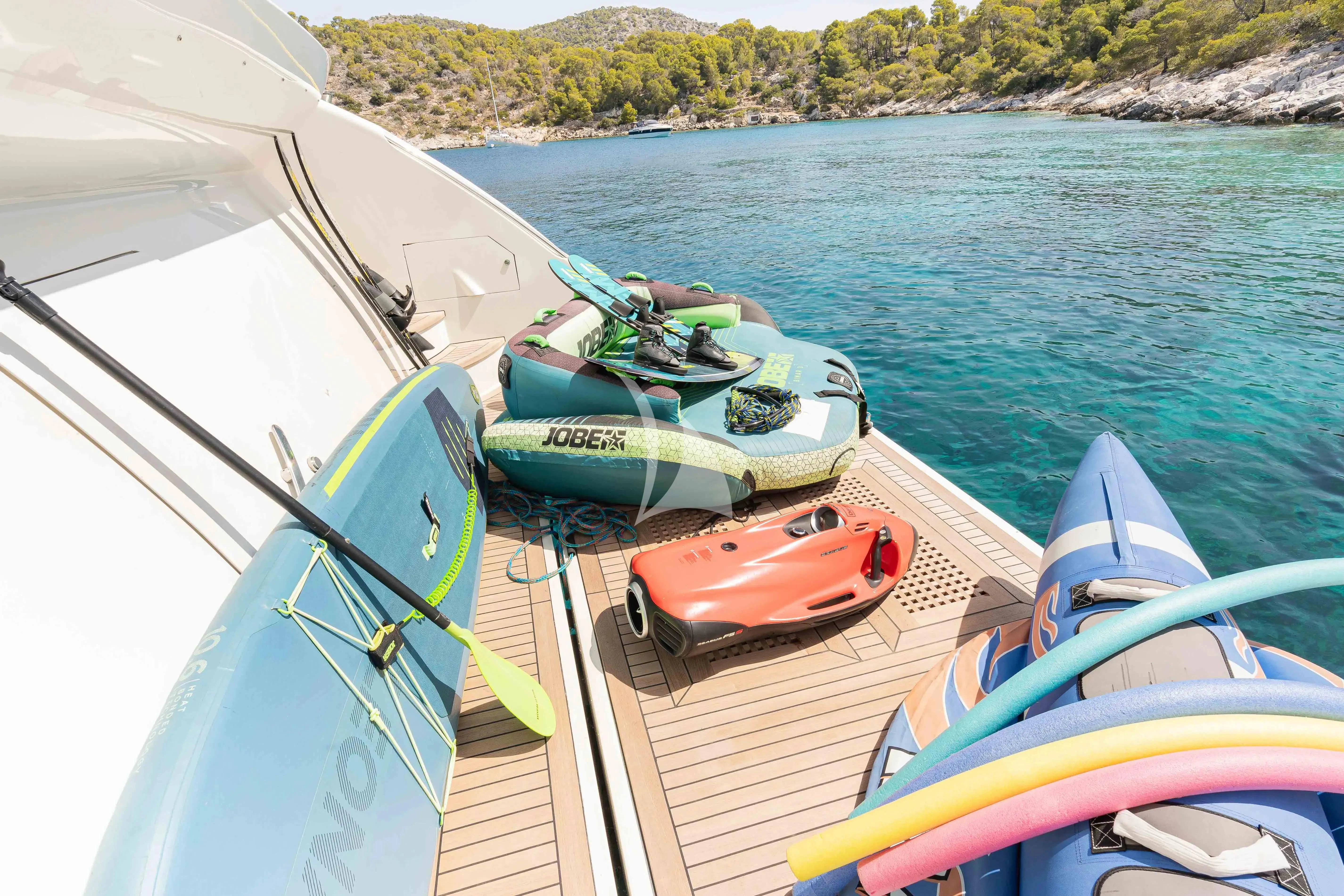 a group of boats on a body of water aboard KOUKLES Yacht for Sale