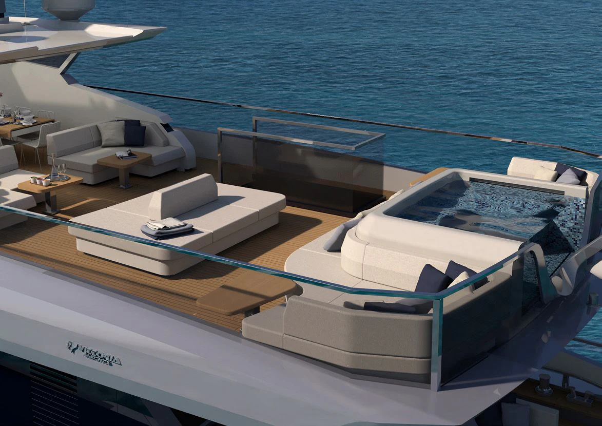 a boat on the water aboard VITTORIA VELOCE 32 RPH #01 Yacht for Sale