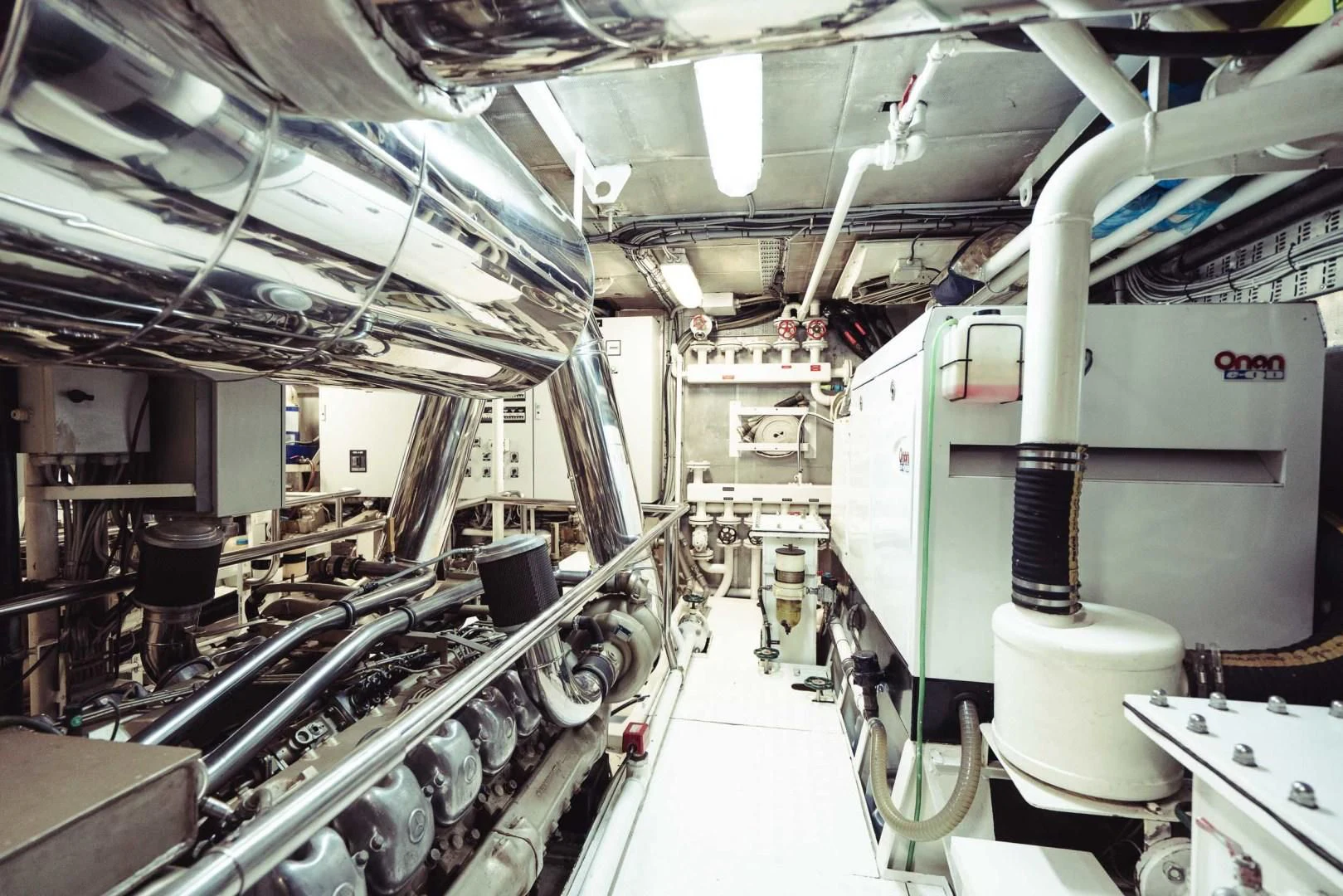 a large factory with machinery aboard WIZARD ONE Yacht for Sale