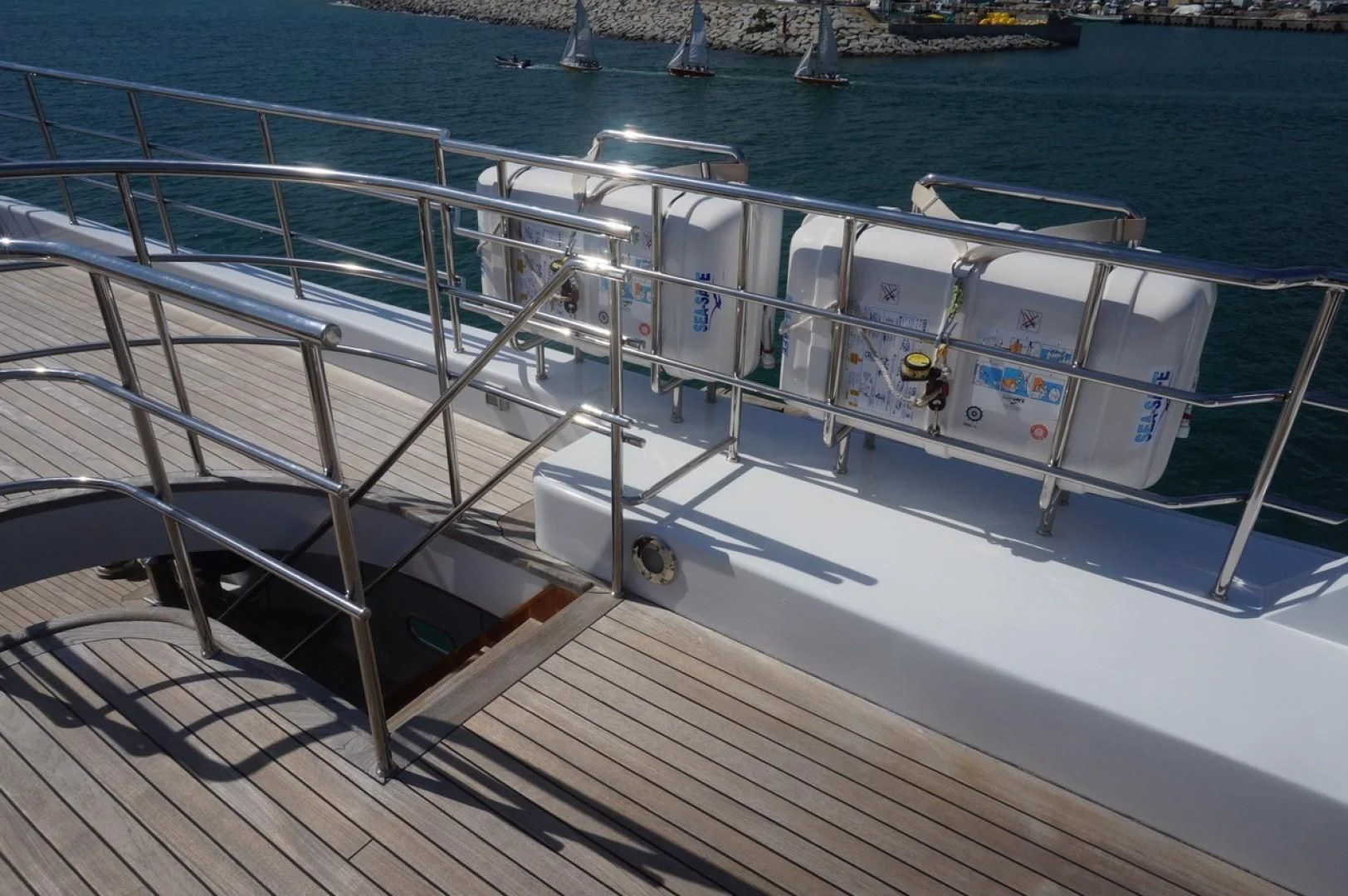 a boat on the water aboard WIZARD ONE Yacht for Sale