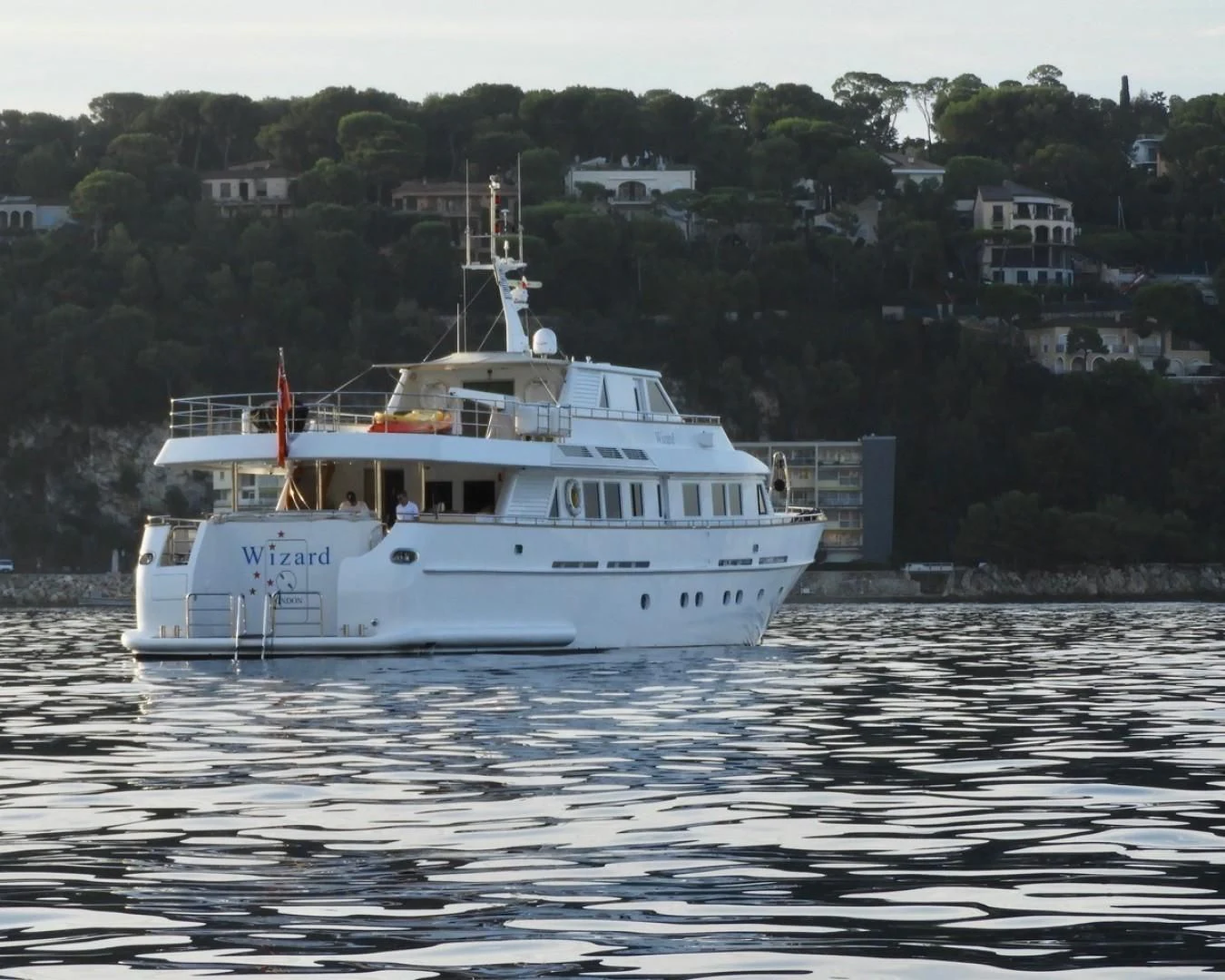 a boat in the water aboard WIZARD ONE Yacht for Sale