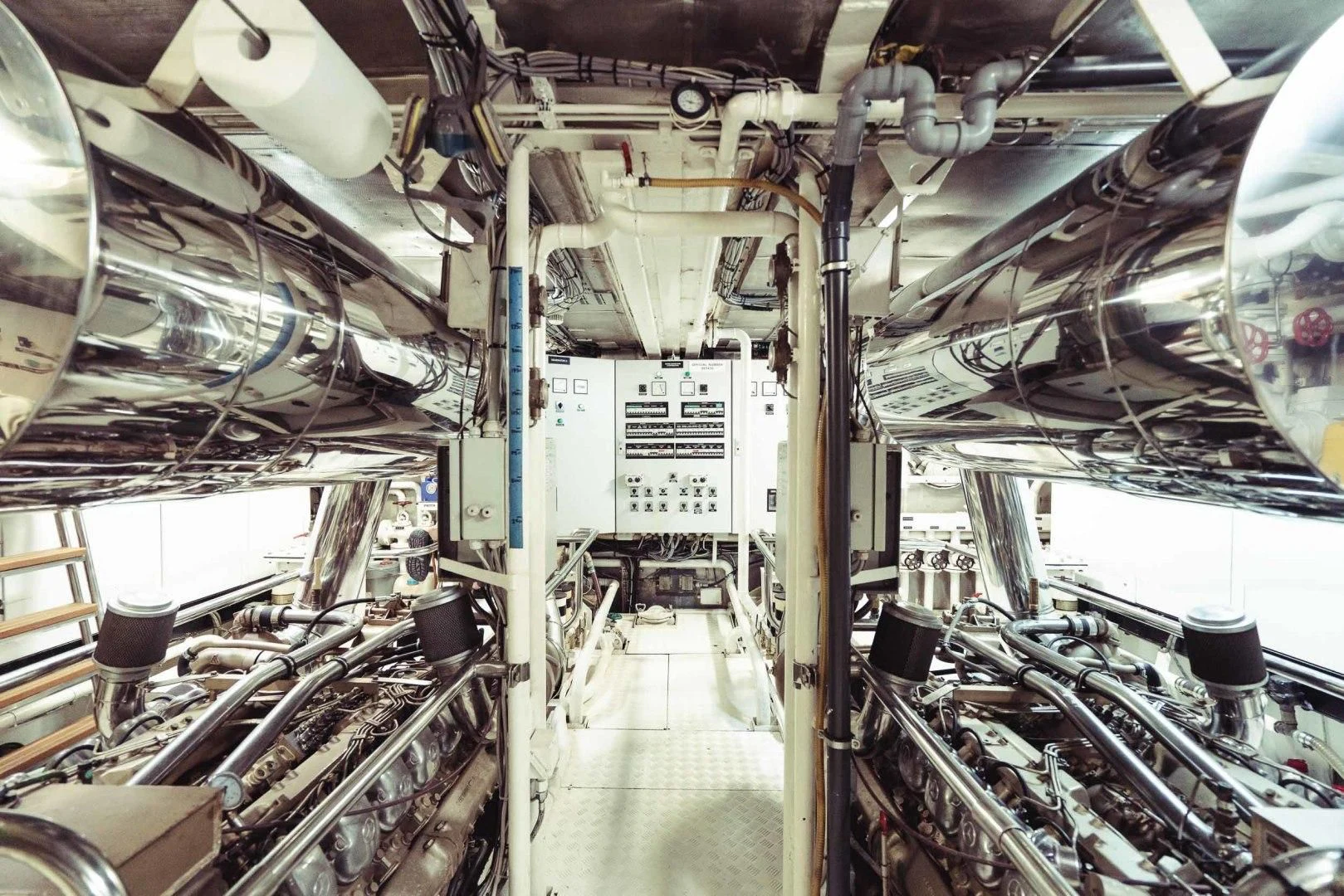 a room with machinery aboard WIZARD ONE Yacht for Sale