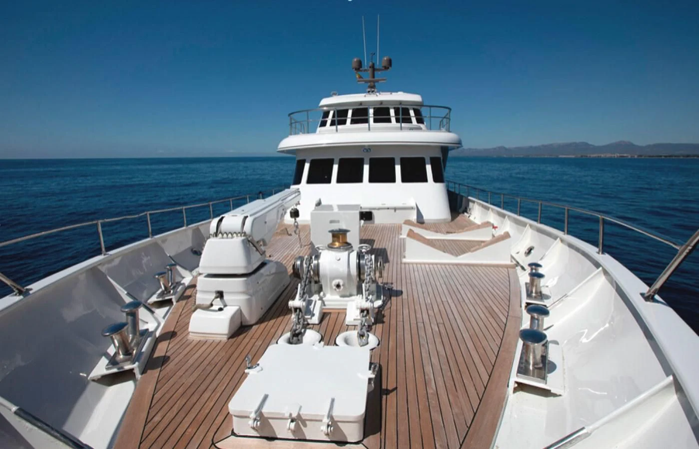 a boat on a deck aboard RA Yacht for Sale