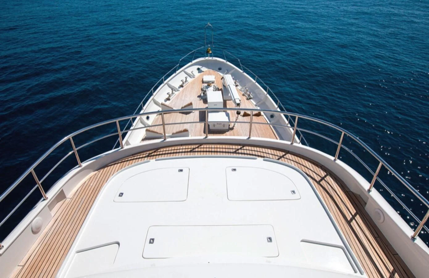 a large ship in the water aboard RA Yacht for Sale